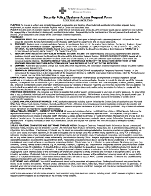 Anaheim Regional Medical Center Systems Access Request Form