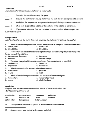 Science Quiz Template