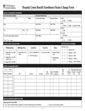Hospital Union Benefit Enrollment Form
