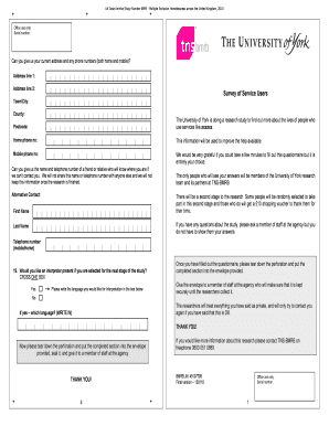 UK Homelessness Survey Questionnaire