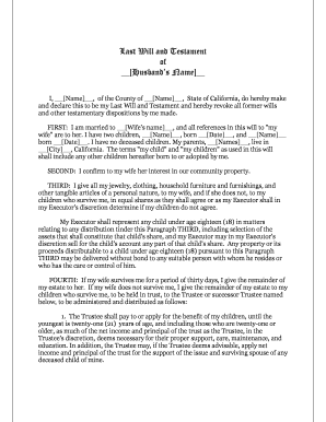 Last Will and Testament