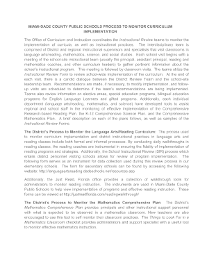 Miami-Dade County Schoolwide Instructional Review Form
