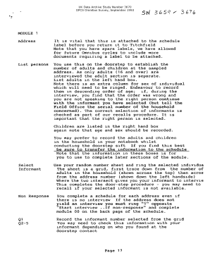 OPCS Omnibus Survey Form