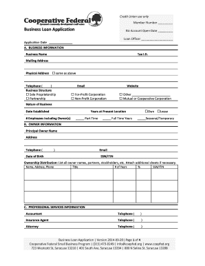 Business Loan Application Form