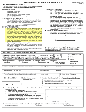 ILLINOIS VOTER REGISTRATION APPLICATION - Village of Monee - villageofmonee