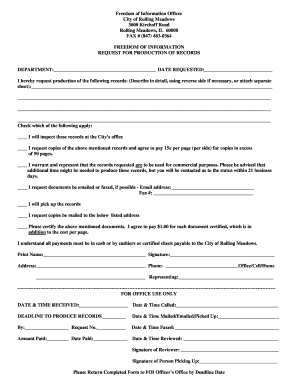 Freedom of Information Request Form