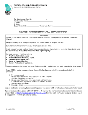 Georgia Child Support Order Review Request
