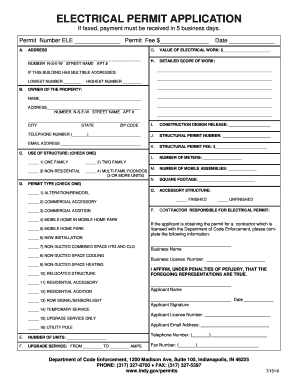 Electrical Permit Application