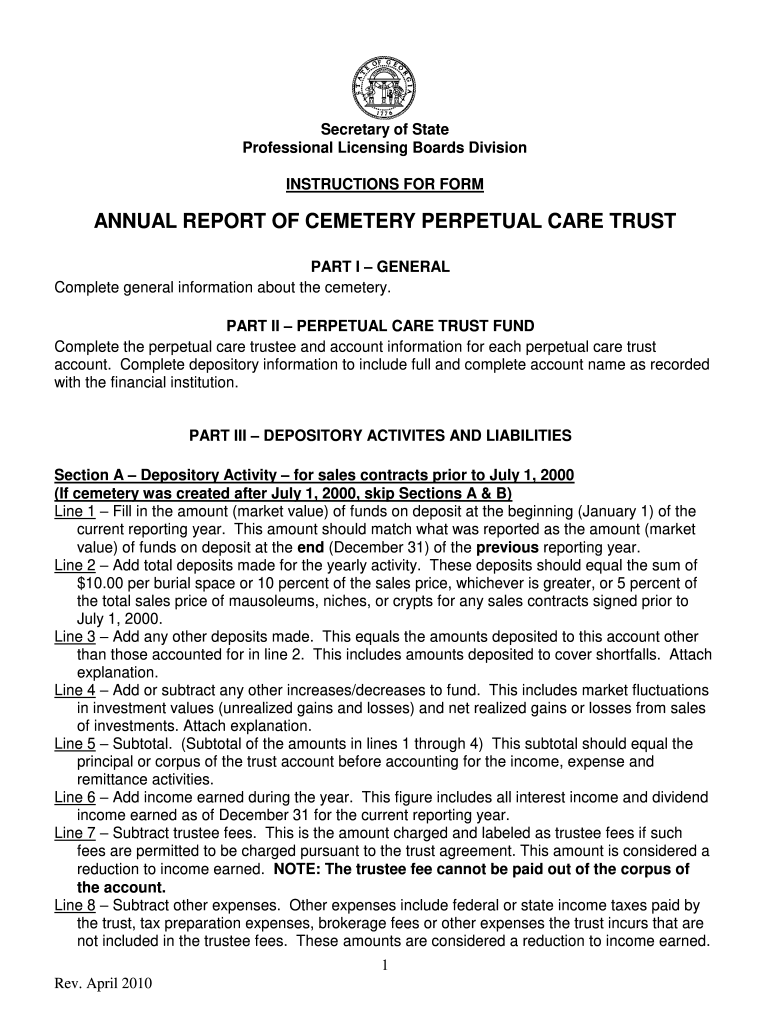 perpetual care cemetery Preview on Page 1