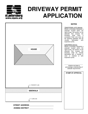 Driveway Permit Application