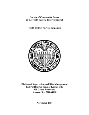 Survey of Community Banks in the Tenth Federal Reserve District ... - kansascityfed
