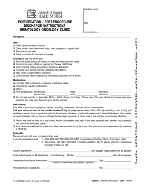 Post-Sedation Discharge Instructions