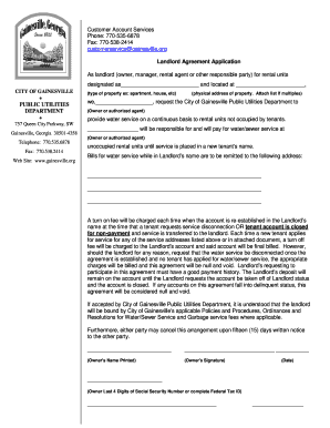 Landlord Agreement Application