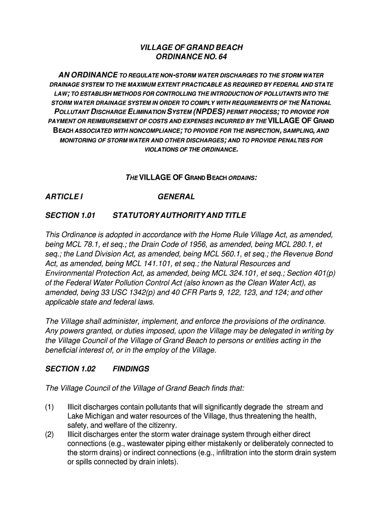 Storm Water Discharge Ordinancedoc Preview on Page 1