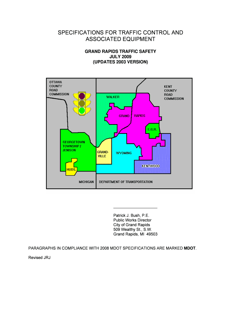 Specifications for traffic control and associated equipment - grcity Preview on Page 1