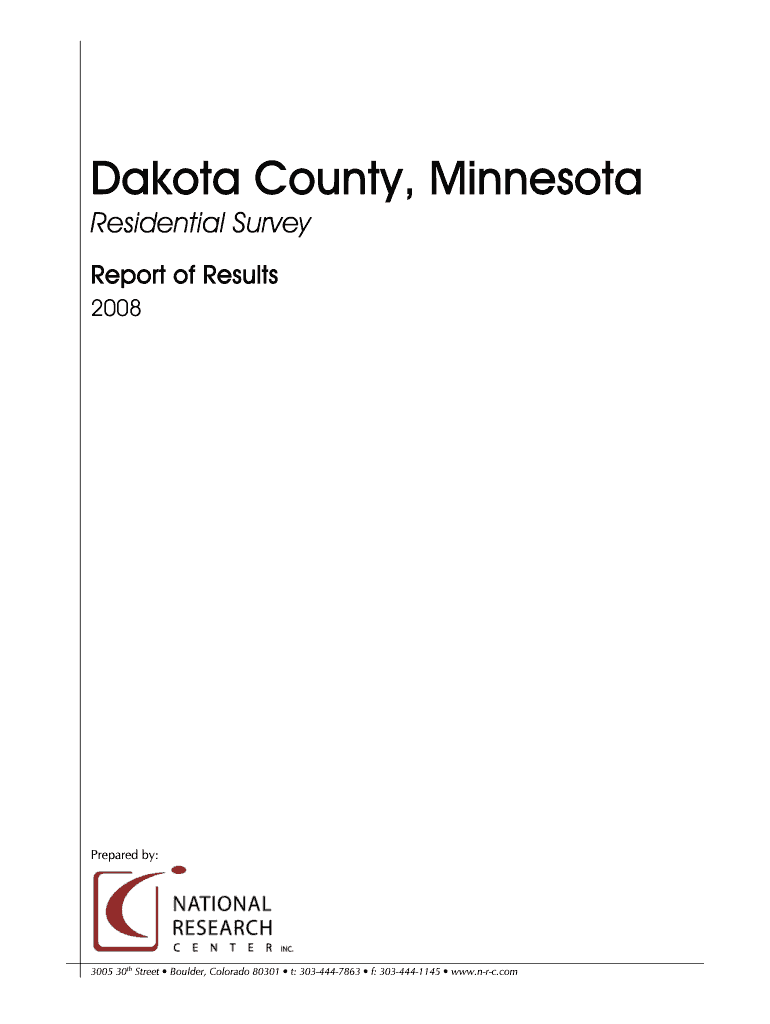 Residential Survey Preview on Page 1