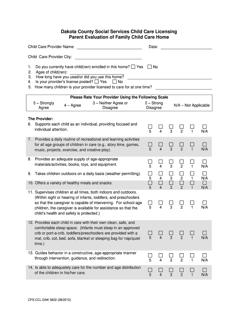 appraisal form child care Preview on Page 1