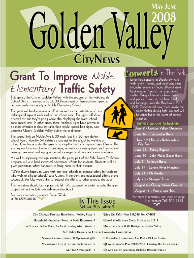 May June 2008 - City of Golden Valley Preview on Page 1