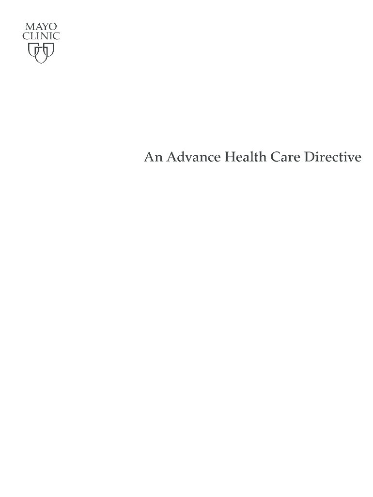 mayo clinic advance directive form Preview on Page 1