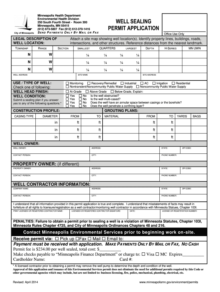 well sealing permit Preview on Page 1.