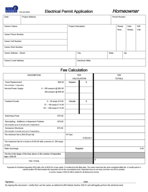 Electrical Permit Application