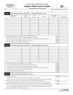 Hawaii Capital Gains and Losses Form