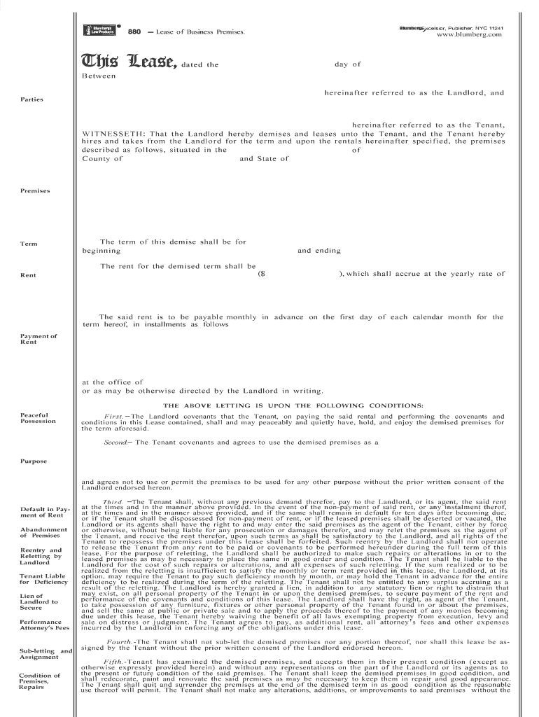 blumberg lease form Preview on Page 1.