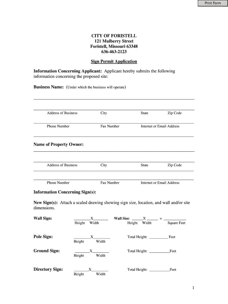 mo sign permit application Preview on Page 1