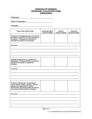 EMPLOYEE EVALUATION FORM SUPERVISOR 06-07.doc