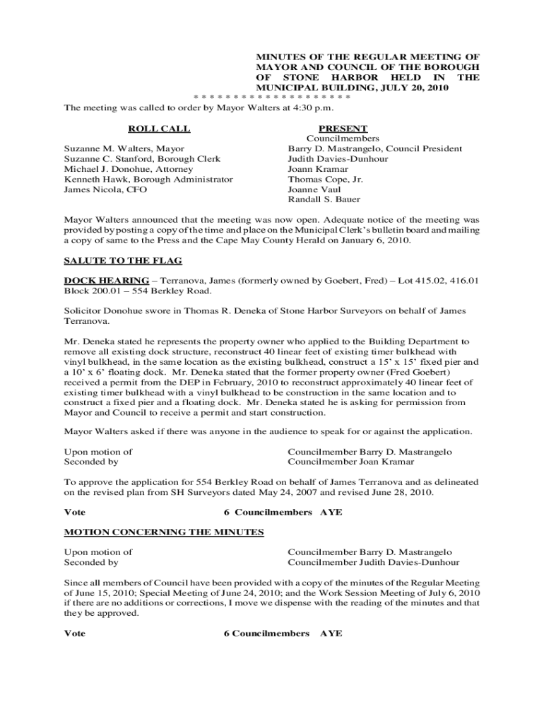 Fillable Online Stone Harbor, New Jersey Fax Email Print pdfFiller