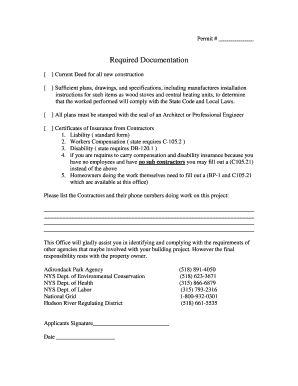 Building Permit Application