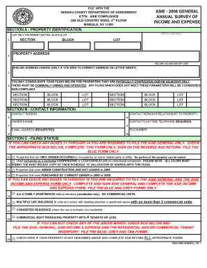 Nassau County ASIE 2008 General Form