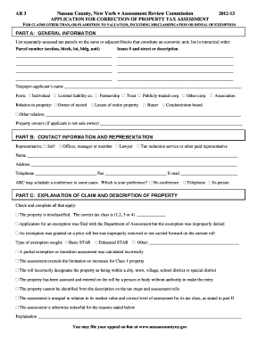 Nassau County Property Tax Assessment Correction Form