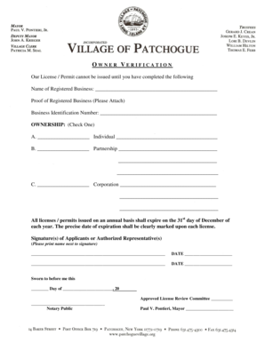 Business License Application Form
