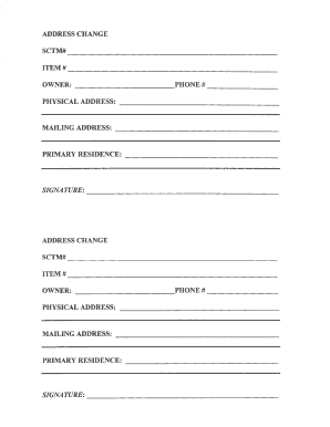 Address Change Form