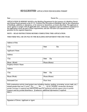 New York Building Permit Application