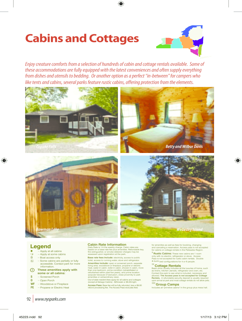 Cabin and Cottage Rentals Preview on Page 1