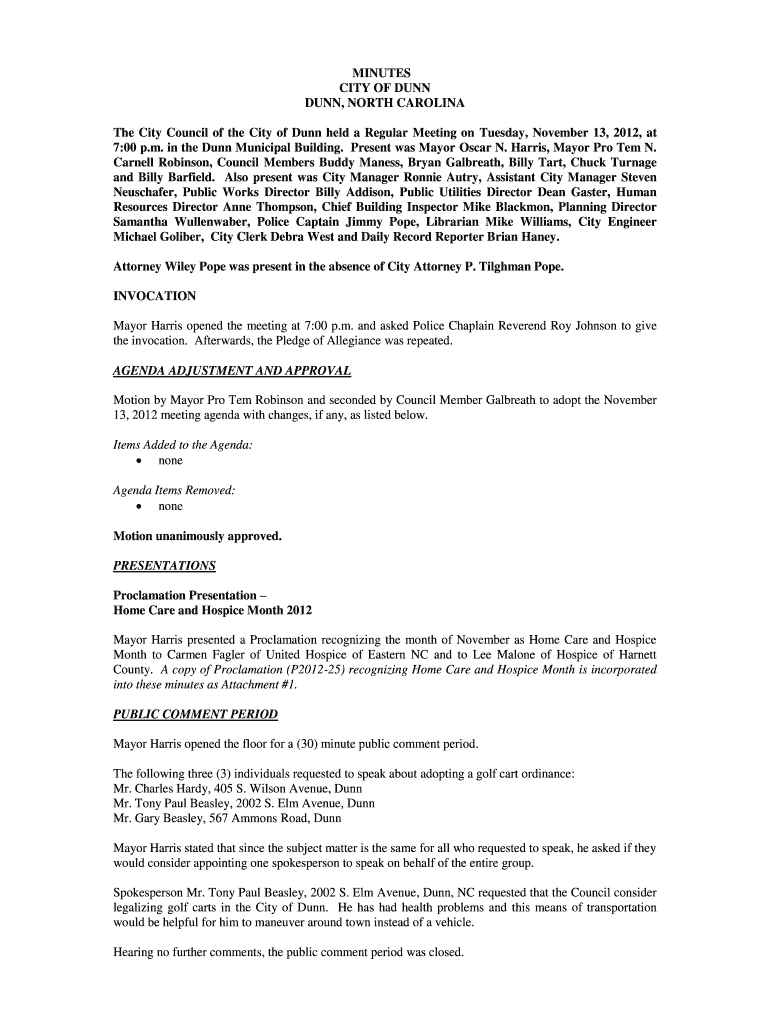 City of Dunn: App Process, Permitting, and Fees Preview on Page 1