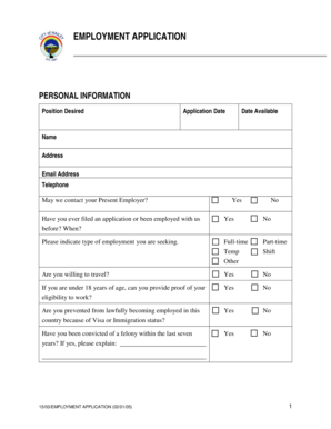 Employment Application Form