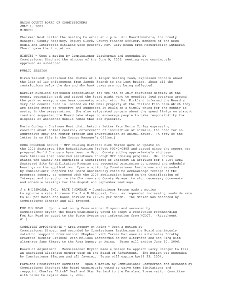 Board of Commissioners - Macon County, GA Preview on Page 1