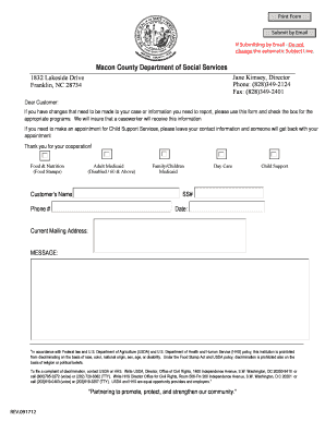 Macon County Social Services Form