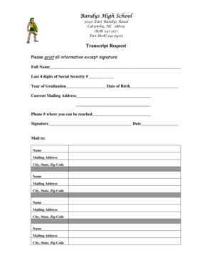 This document contains five pages (three sheets if printed front & back) - catawbaschools