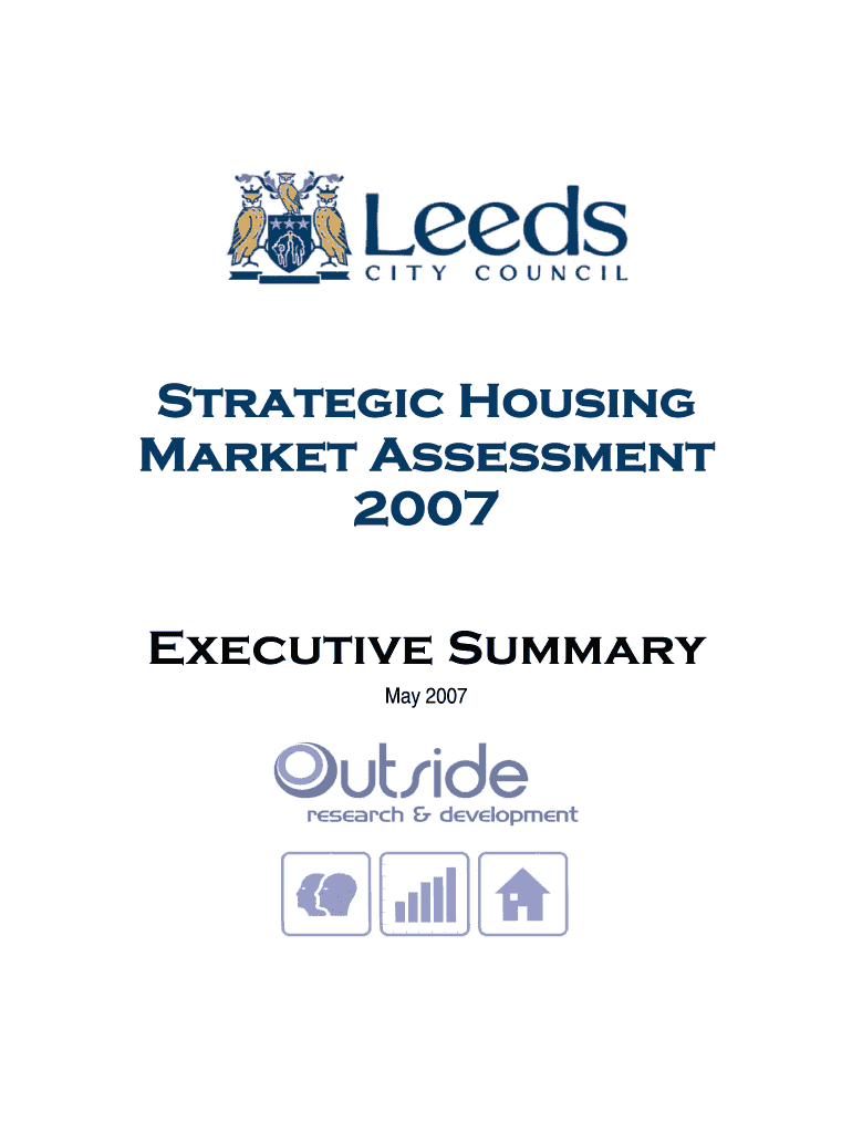Strategic Housing Market Assessment 2007 Executive Summary Preview on Page 1