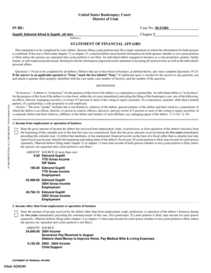 18 Printable chapter 7 bankruptcy forms packet Templates - Fillable ...