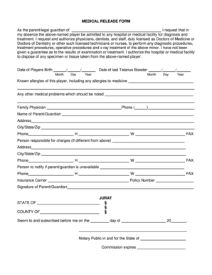 Medical Release Form