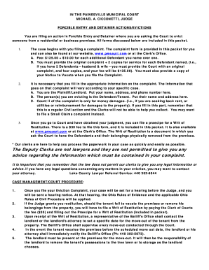 Ohio Eviction Complaint Form