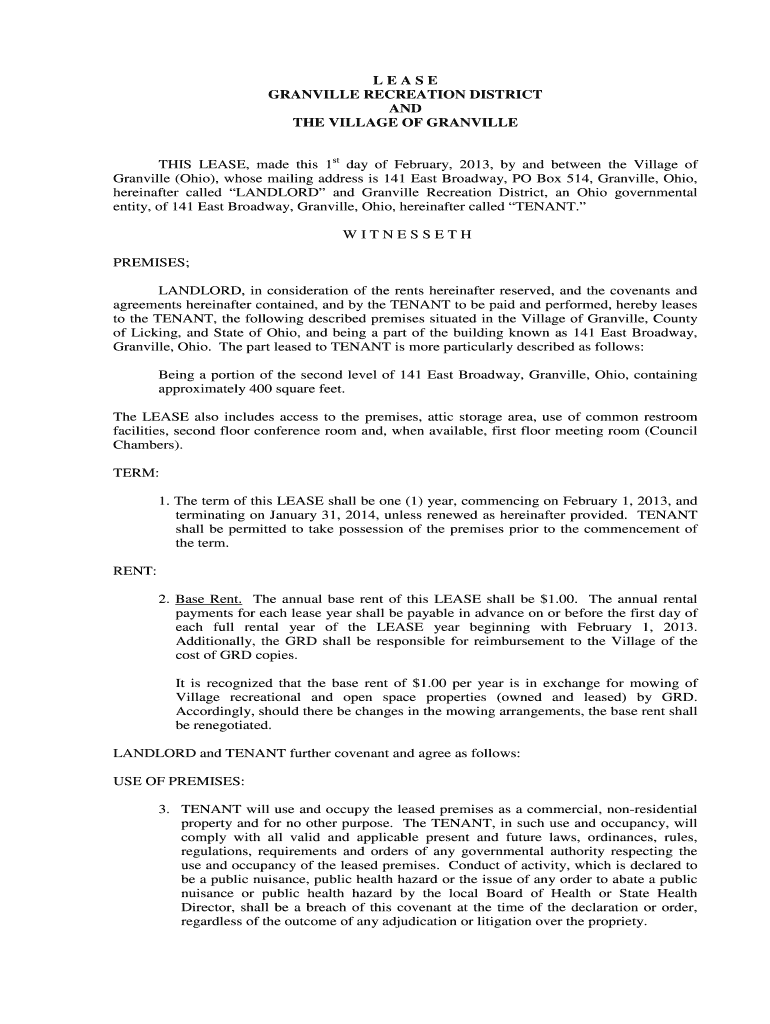 LEASE Preview on Page 1