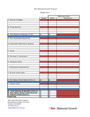 Budget Form - Ohio's Balanced Growth - balancedgrowth ohio