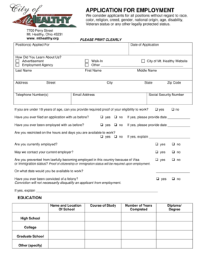 Employment Application Form