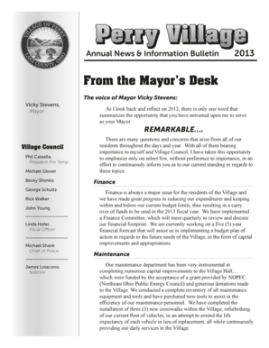 Perry Village Annual News Bulletin 2013